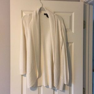 white cardigan